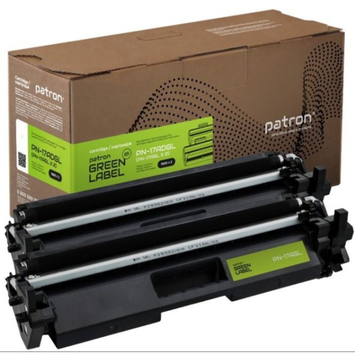 Тонер-картридж Patron HP 17A (2*CF217A) Green Label (PN-17ADGL) 256_256.jpg