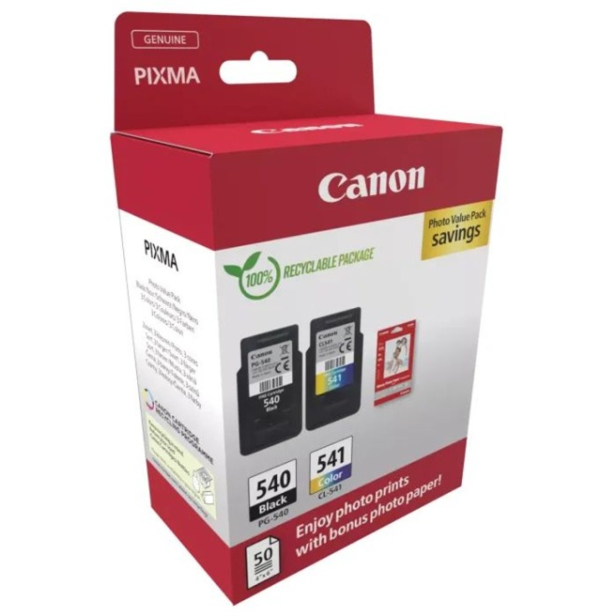 Картридж Canon PG-540 Multipack PG-540/CL-541 BK, Color + GP-501 Glossy Paper (5225B013) 98_98.jpg - фото 2