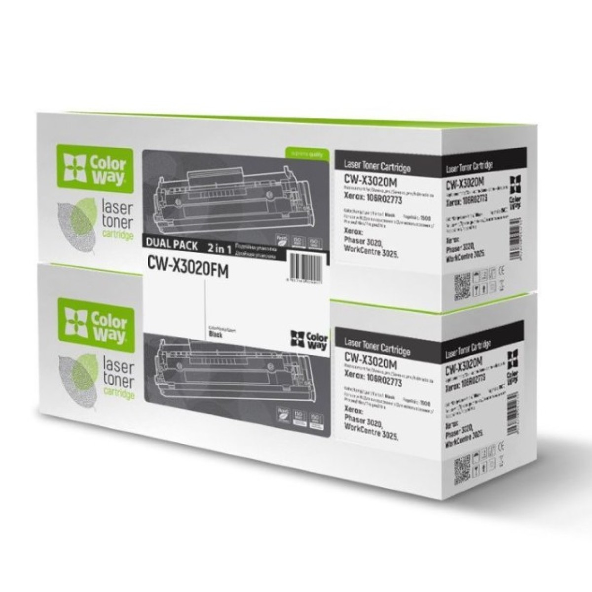 Картридж ColorWay Xerox Ph3020/WC3025/106R02773 DUAL PACK (CW-X3020FM) 256_256.jpg