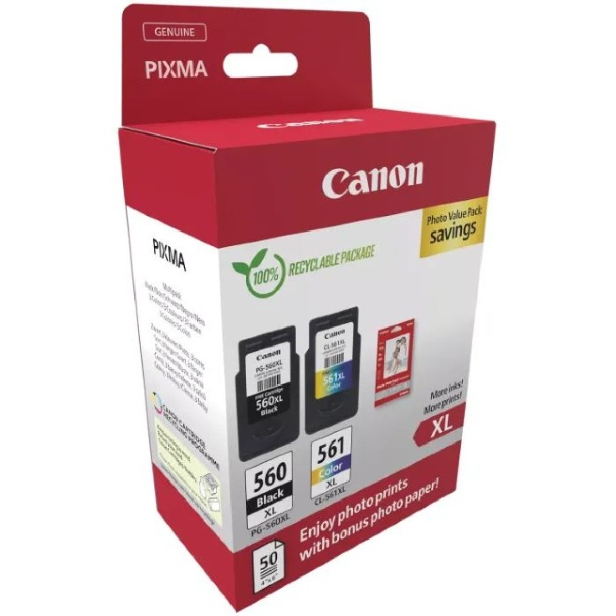 Картридж Canon PG-560/CL-561 XL BK+Color + Photo Paper, Value Pack (3712C008) 98_98.jpg - фото 2