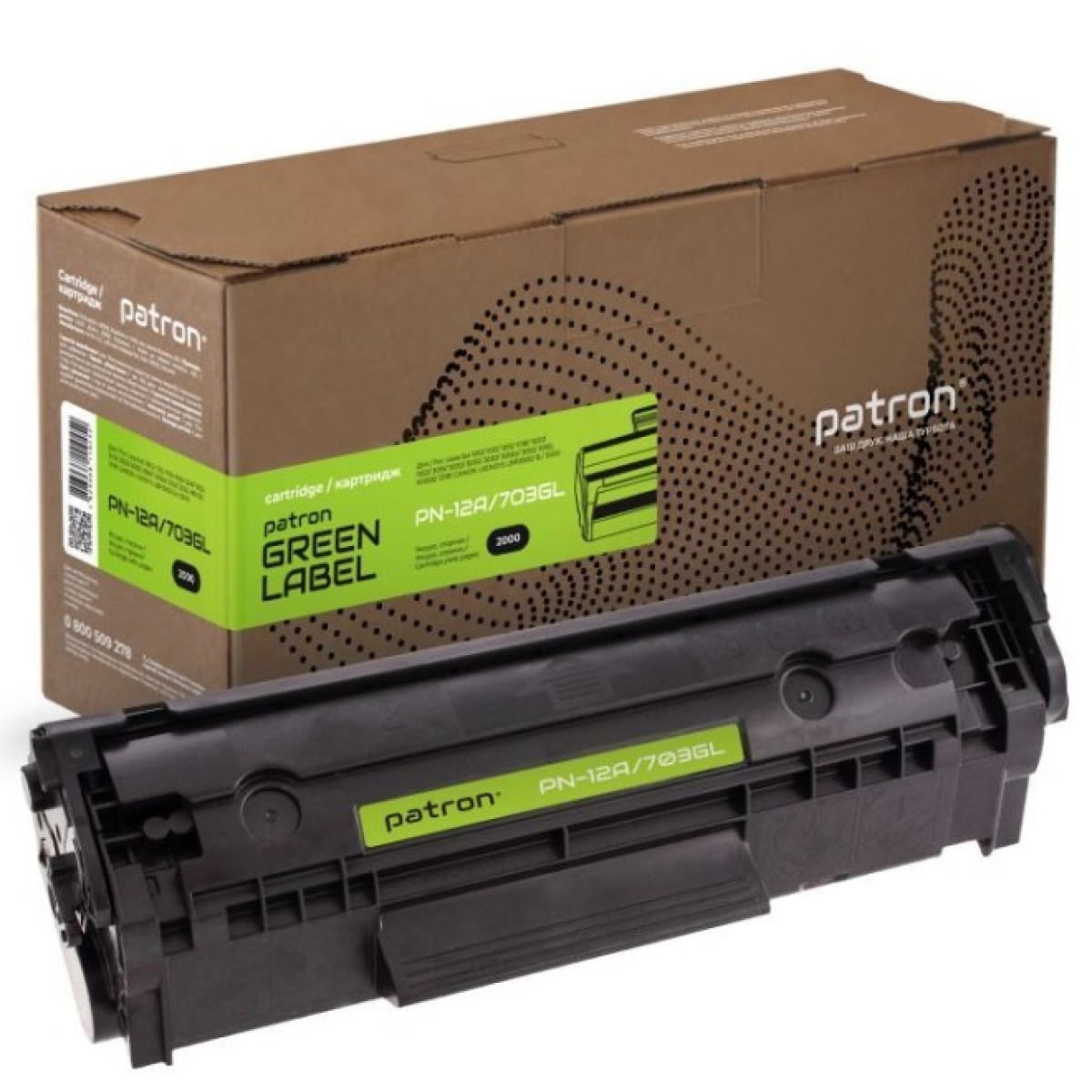 Картридж Patron HP LJ Q2612A/CANON 703 GREEN Label (PN-12A/703GL) 256_256.jpg