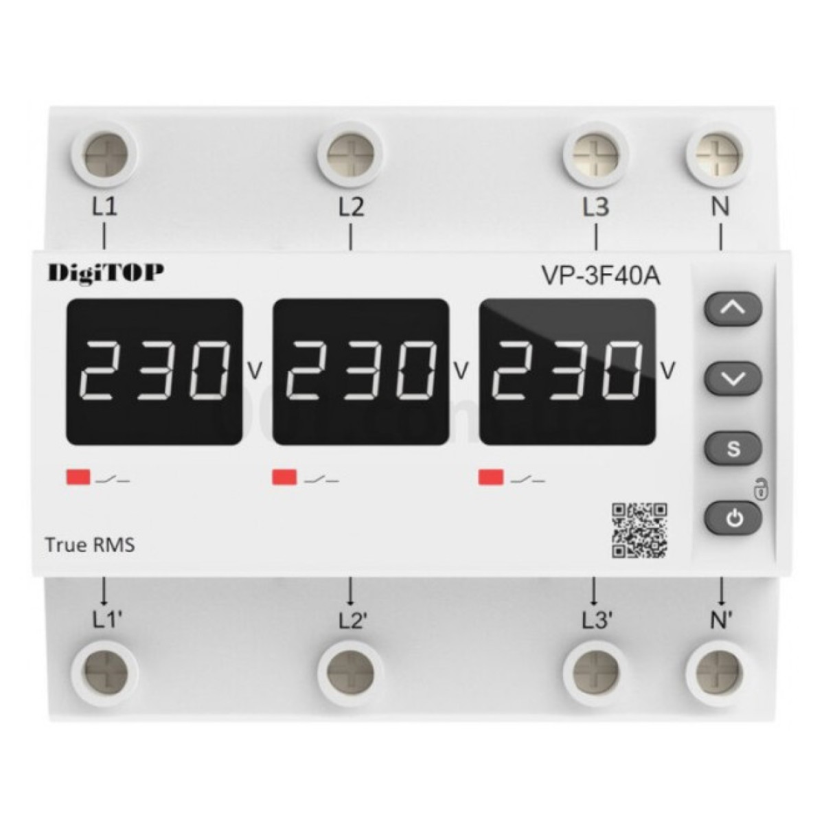 Реле контролю напруги VP-3F40A M6W трифазне 40А, DigiTOP 98_98.jpg - фото 2