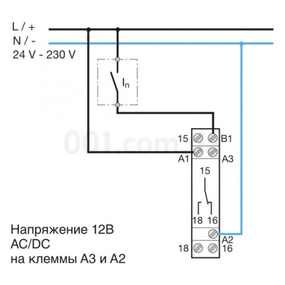 Реле времени EZN004 включение на время Т после подачи импульса, Hager 98_98.jpg - фото 2