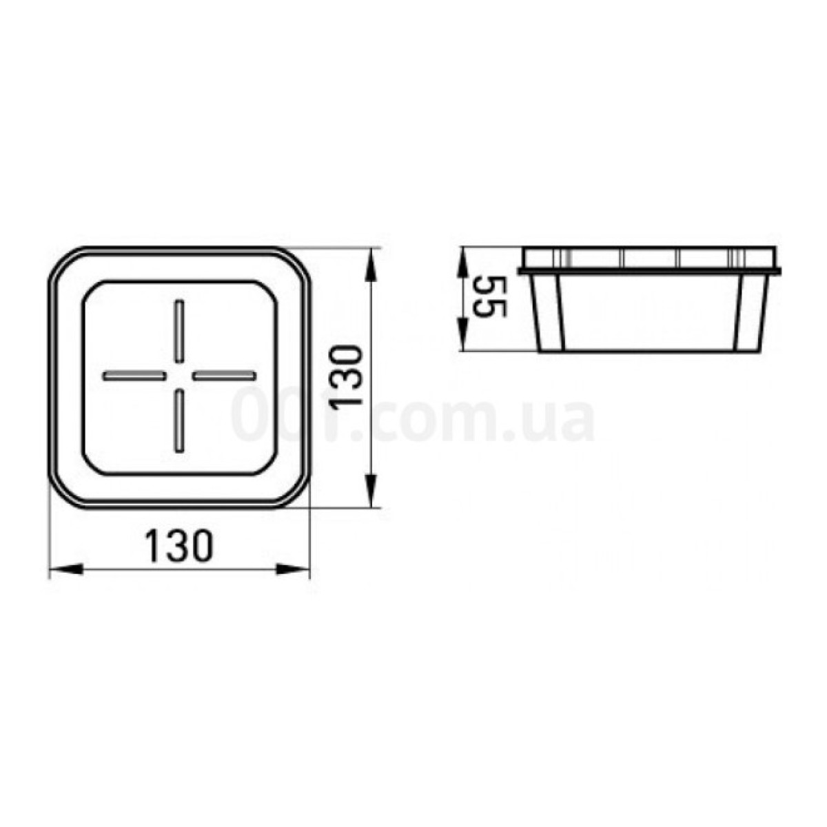 Коробка розподільча e.db.stand.130.130.55 цегла/бетон (упаковка 15 шт.), E.NEXT 98_98.jpg - фото 2