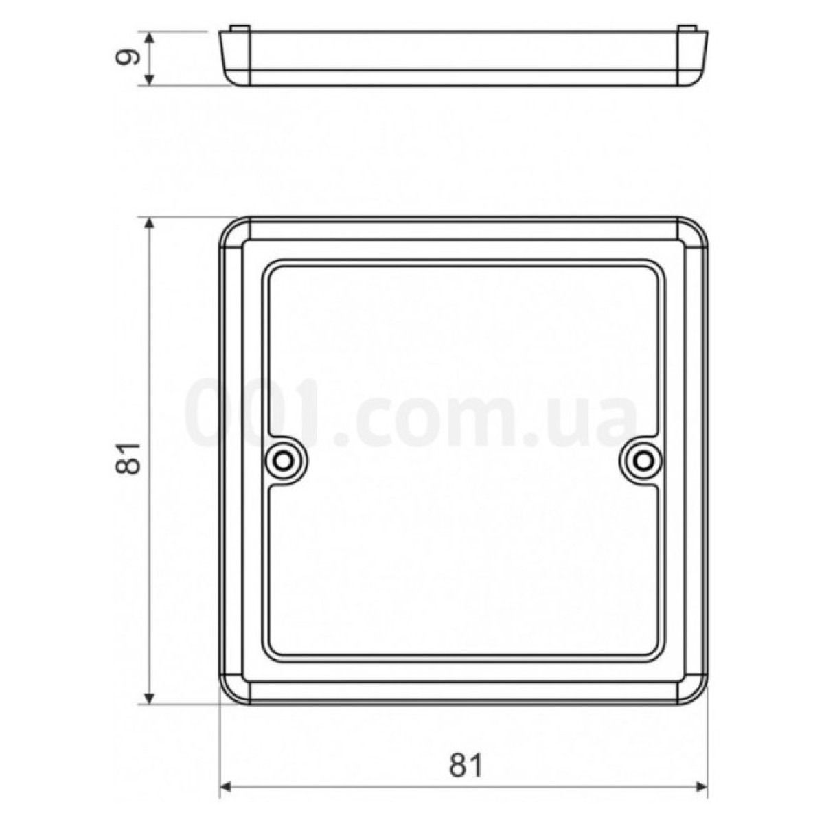 Кришка ПВХ 81×81×9 мм до коробок серії LK 80...R біла, KOPOS 98_98.jpg - фото 2