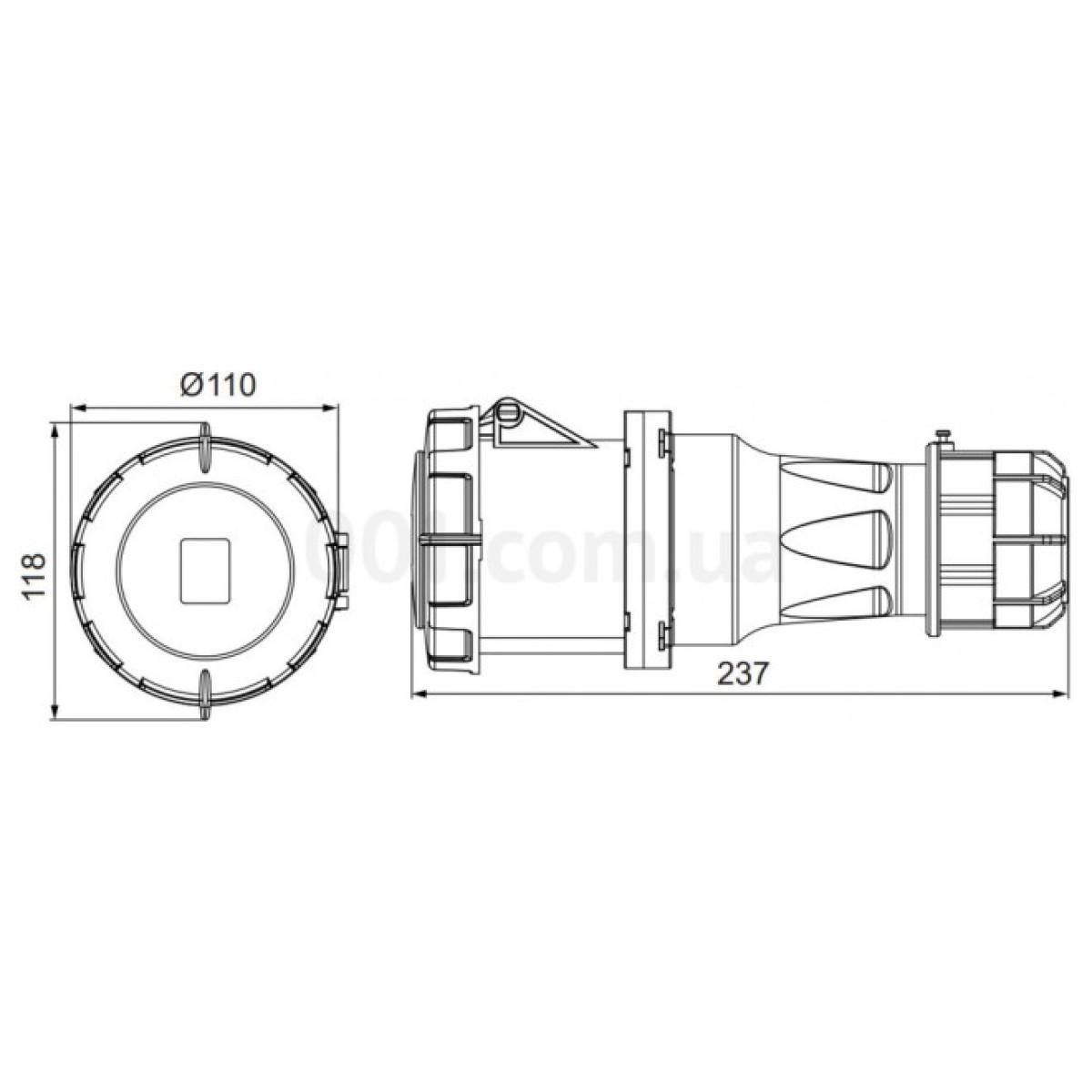 Розетка переносная UCombi 3P+PE 63A 415В IP67, АСКО-УКРЕМ 98_98.jpg - фото 2