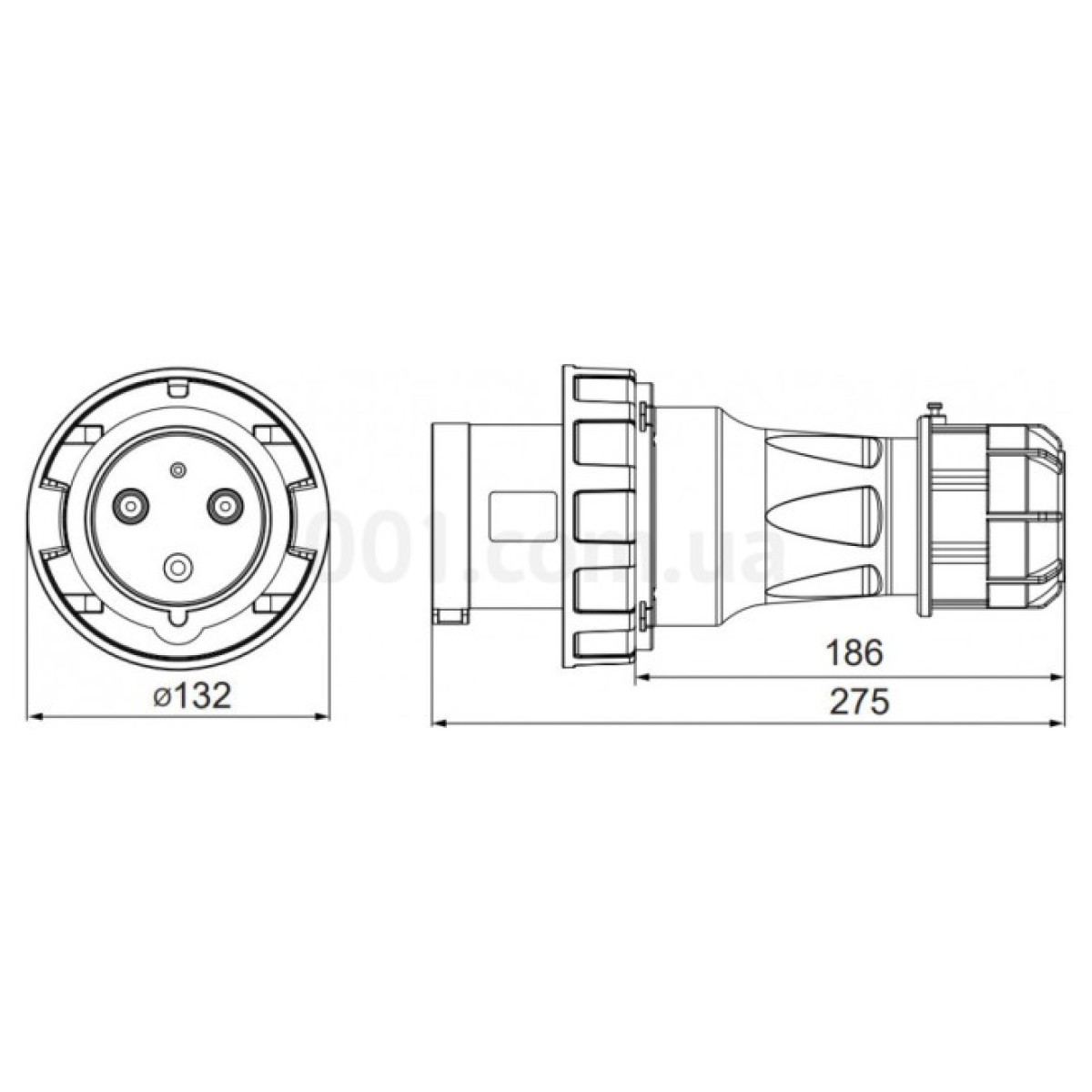 Вилка переносная UCombi 3P+PE 125А 415В IP67, АСКО-УКРЕМ 98_98.jpg - фото 2