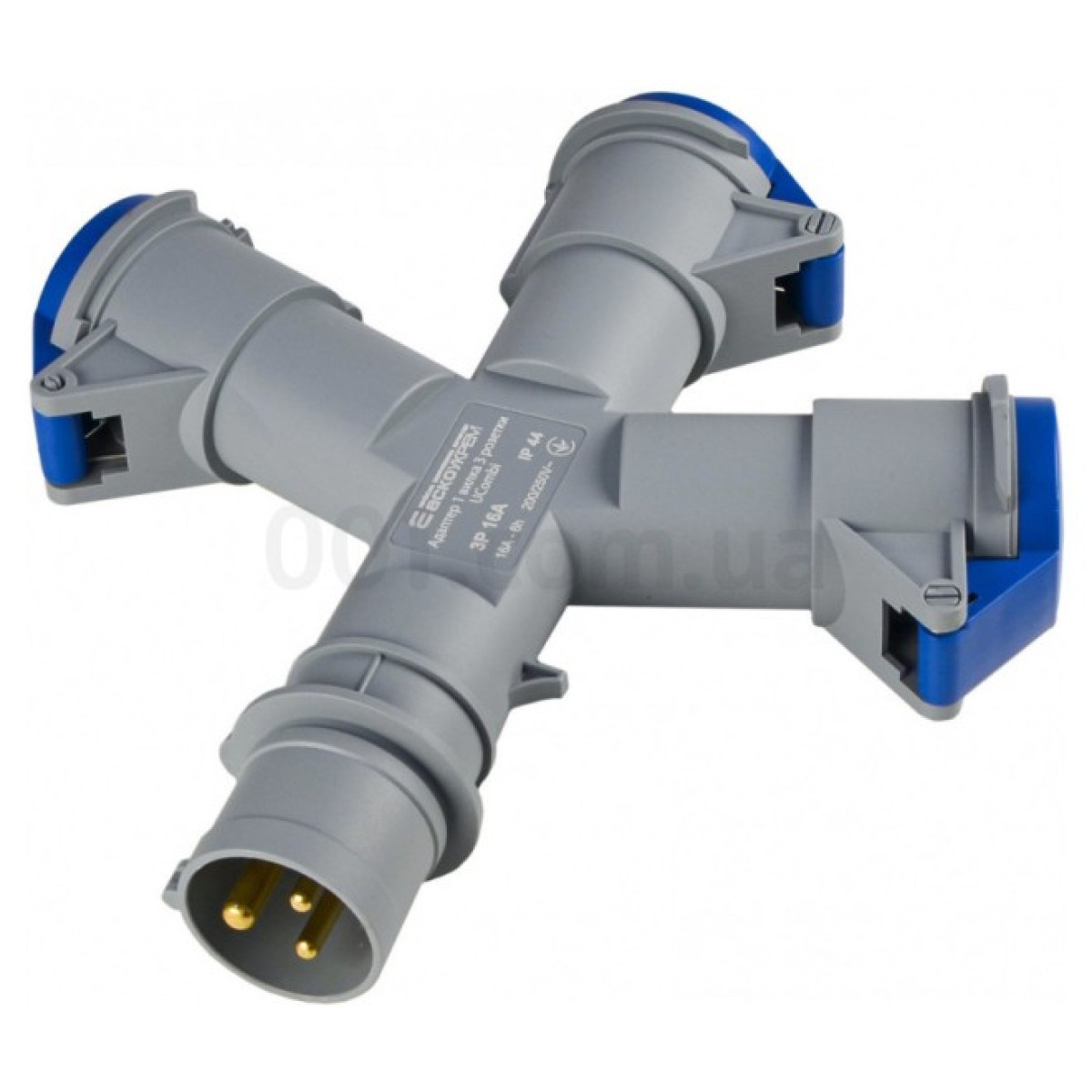 Адаптер 1 вилка 3 розетки UCombi 2P+PE 16A 250В IP44, АСКО-УКРЕМ 98_98.jpg - фото 2