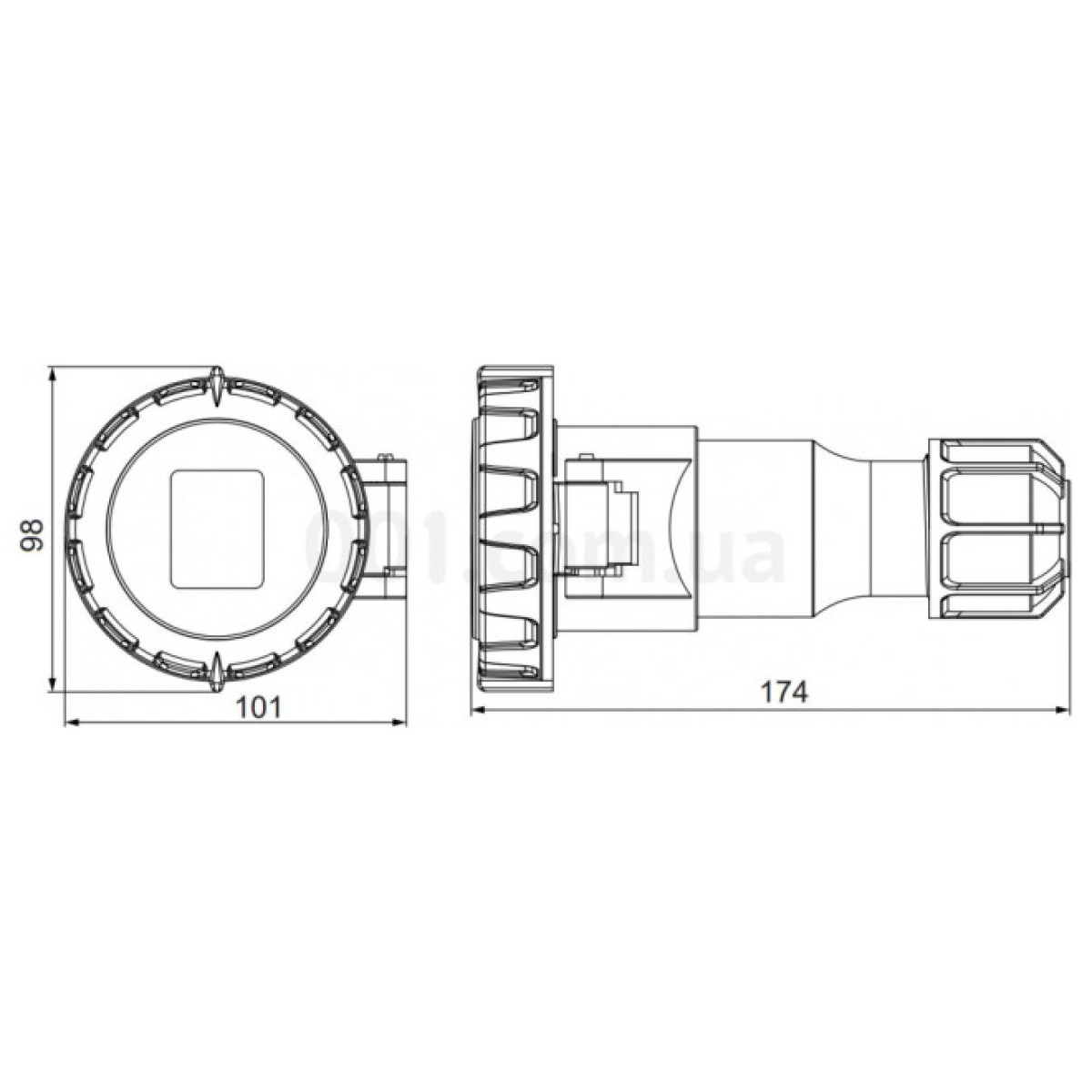Розетка переносная UCombi 3P+PE 32A 415В IP67, АСКО-УКРЕМ 98_98.jpg - фото 2