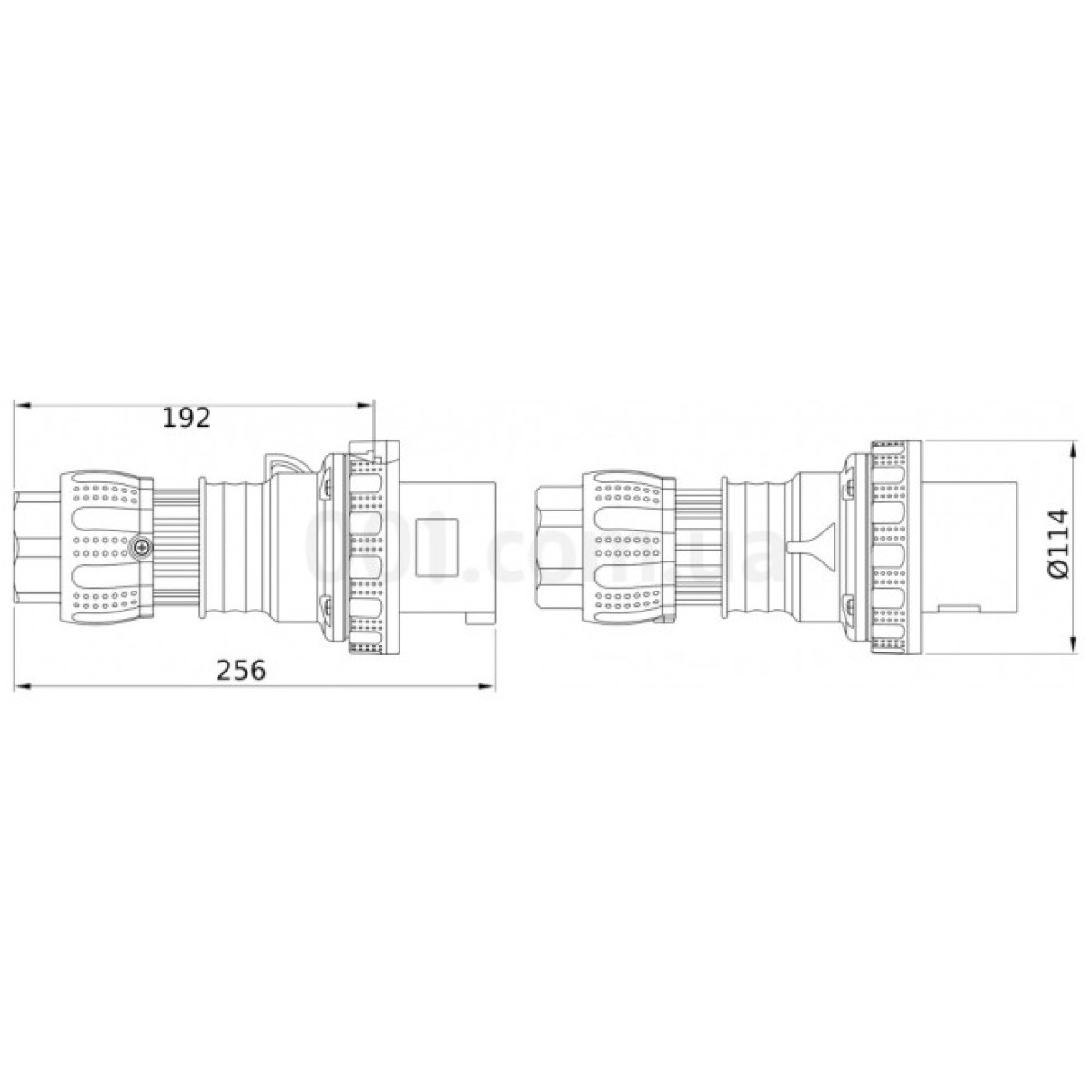 Вилка переносная IEC 309 HP 3P+PE 63A 400В IP67, GEWISS 98_98.jpg - фото 2