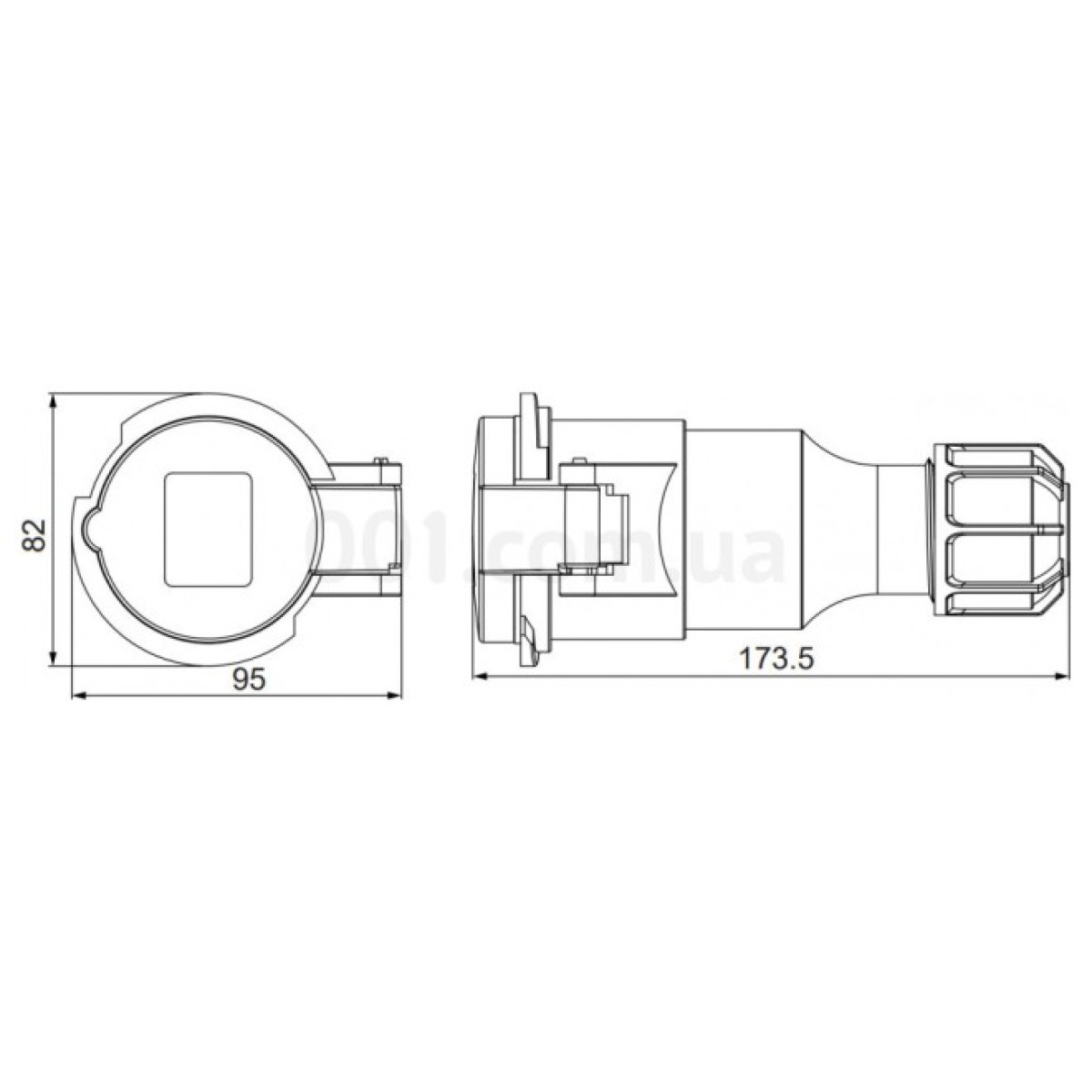 Розетка переносная UCombi 3P+PE 32A 415В IP44, АСКО-УКРЕМ 98_98.jpg - фото 2