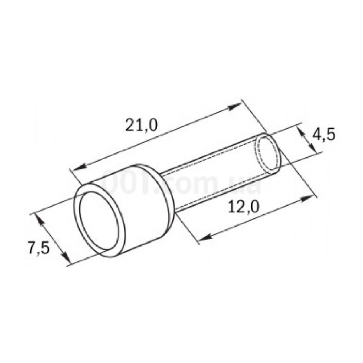 Наконечник-гильза Е 10-12 10,0 мм² (упаковка 100 шт.), IEK 98_98.jpg - фото 2