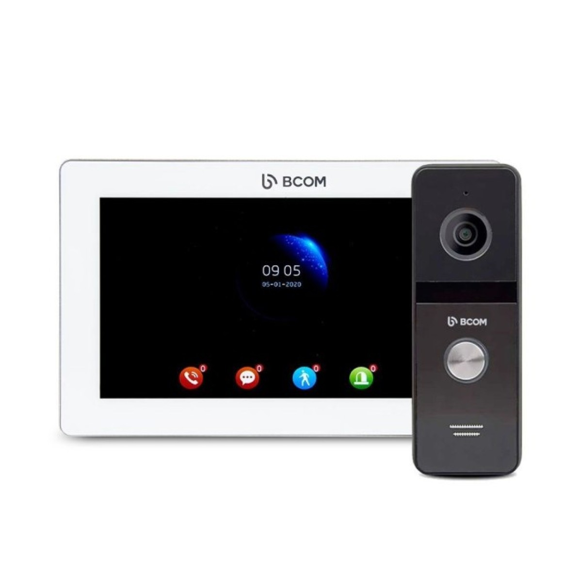 Комплект відеодомофону BCOM BD-770FHD White Kit: відеодомофон 7" і відеопанель (242051) 256_256.jpg