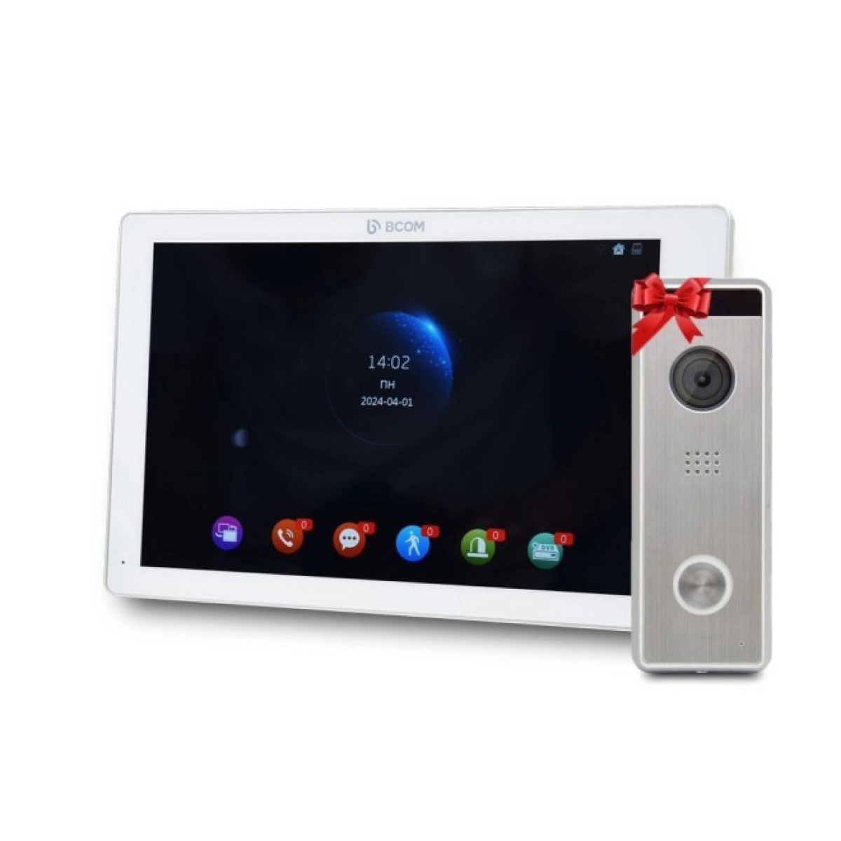 Видеодомофон 10" BCOM BD-1070FHD/DVR-T White с поддержкой Tuya Smart + Видеопанель Tantos Triniti FHD (2896241) 256_256.jpg