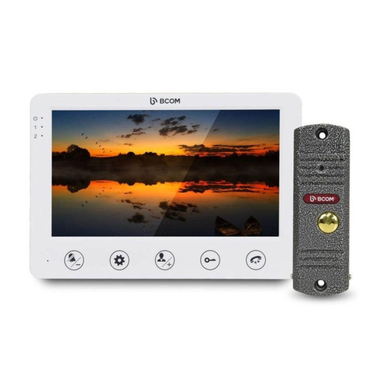 Комплект видеодомофона BCOM BD-710S Kit: видеодомофон 7" white и видеопанель silver (301387) 256_256.jpg