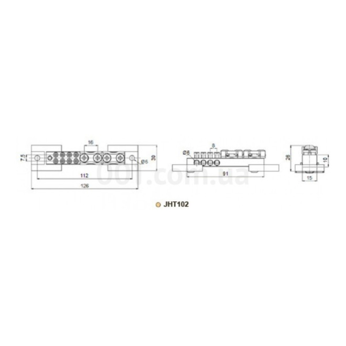 Шина нулевая JHT102 на изоляторе, АСКО-УКРЕМ 98_98.jpg - фото 2