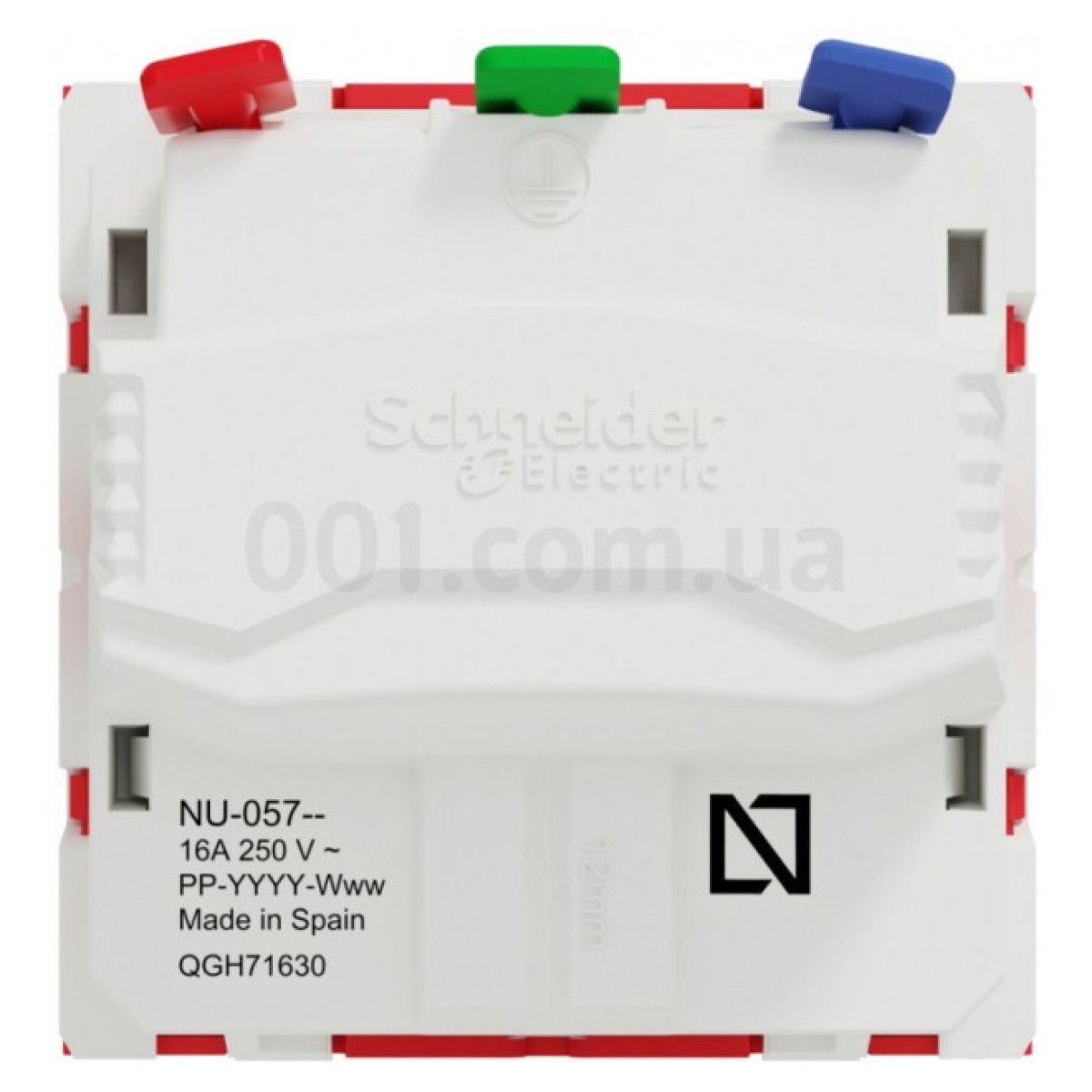 Розетка с з/к и шторками 16А (быстрозажимные клеммы) Unica New красная, Schneider Electric 98_98.jpg - фото 2