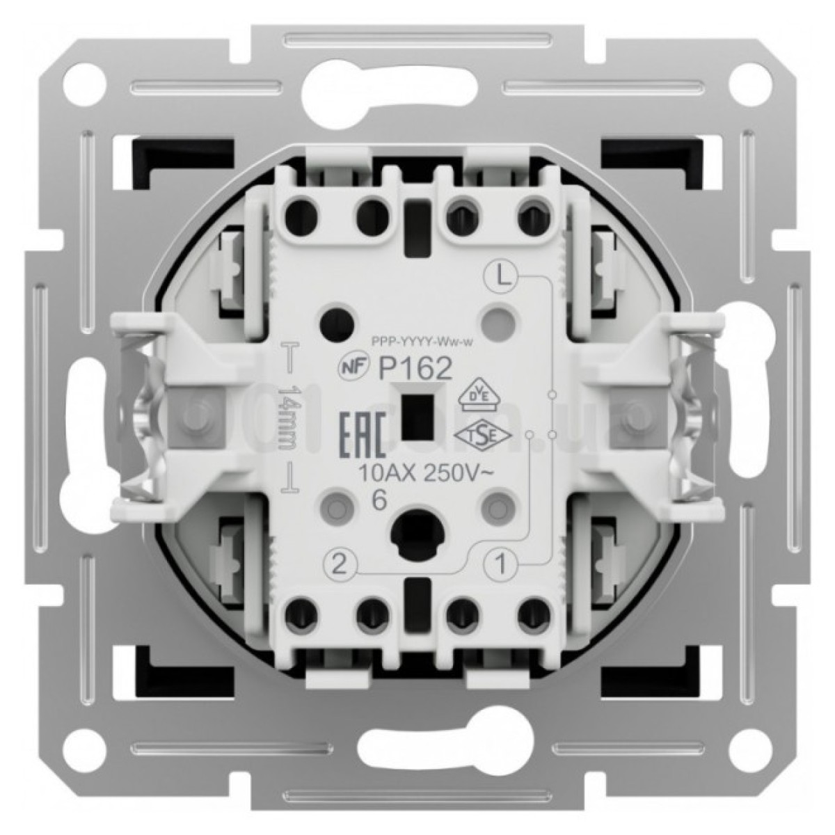 Переключатель одноклавишный (самозажимные клеммы) Asfora антрацит, Schneider Electric 98_98.jpg - фото 2