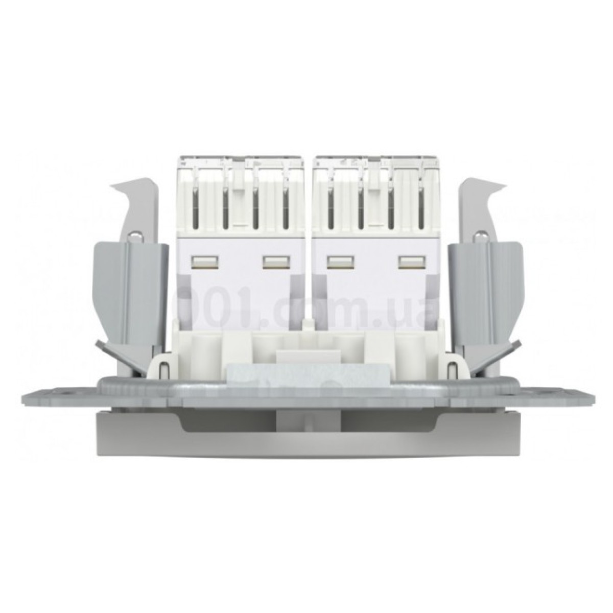Розетка компьютерная (RJ45) кат.5e UTP двойная Asfora белая БЕЗ РАМКИ, Schneider Electric 98_98.jpg - фото 2