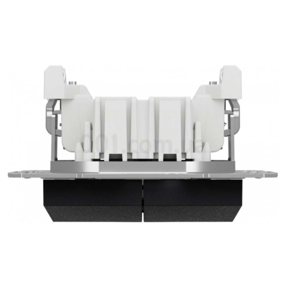 Выключатель двухклавишный (самозажимные клеммы) Asfora антрацит, Schneider Electric 98_98.jpg - фото 2