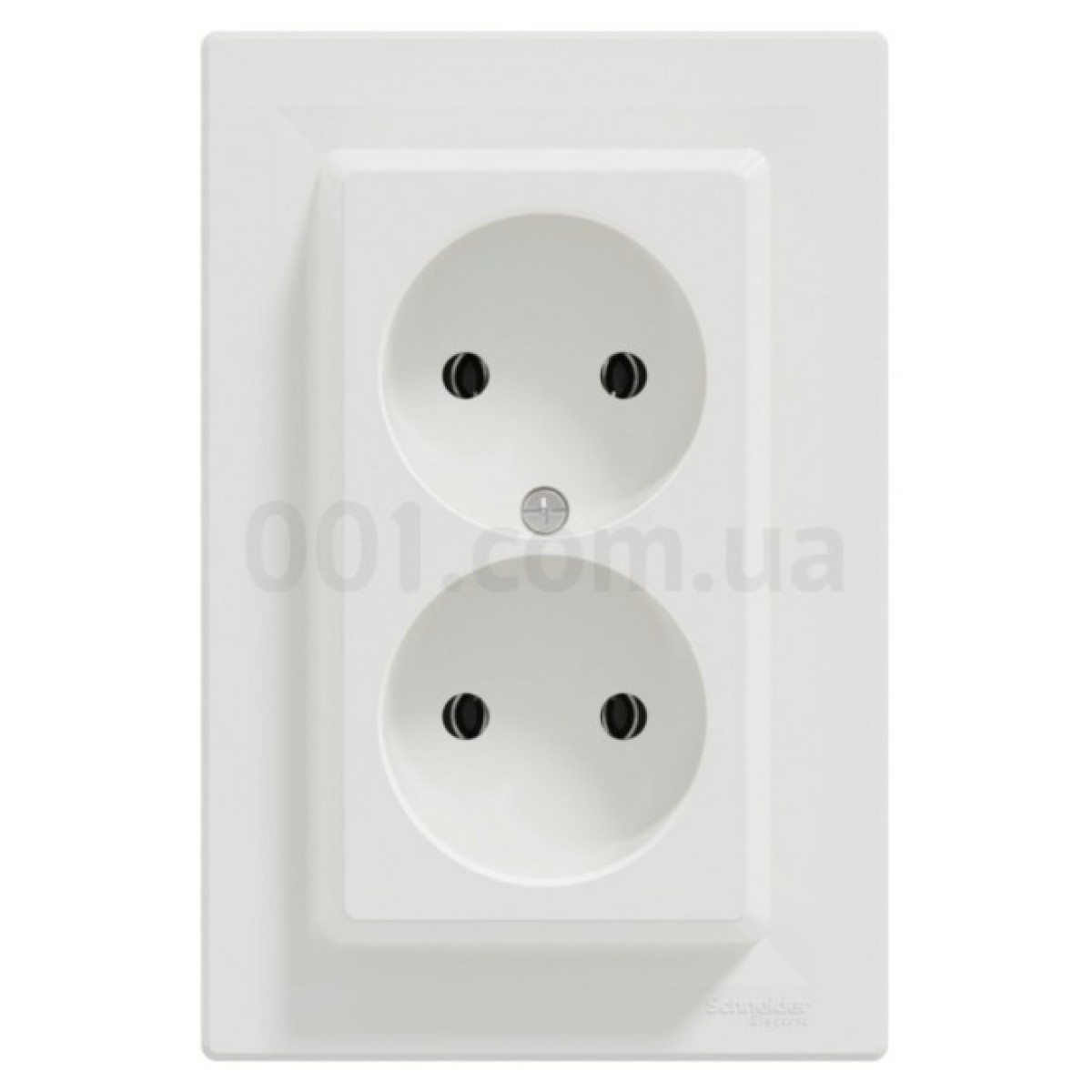 Розетка без з/к двойная Asfora белая, Schneider Electric 98_98.jpg - фото 2