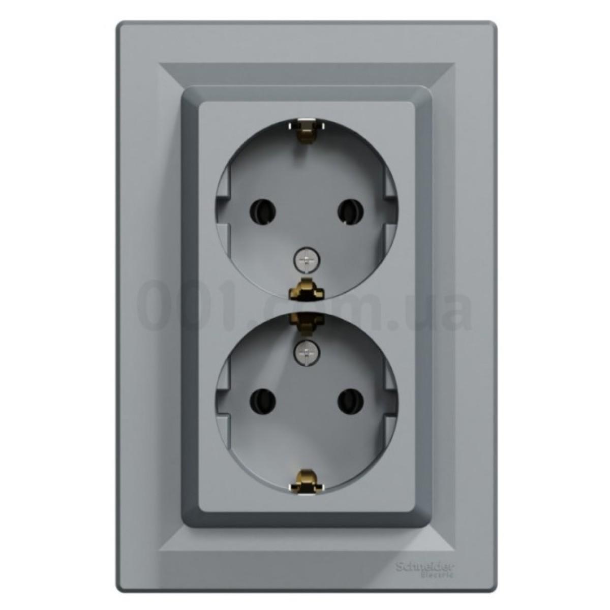 Розетка с з/к двойная Asfora сталь, Schneider Electric 98_98.jpg - фото 2