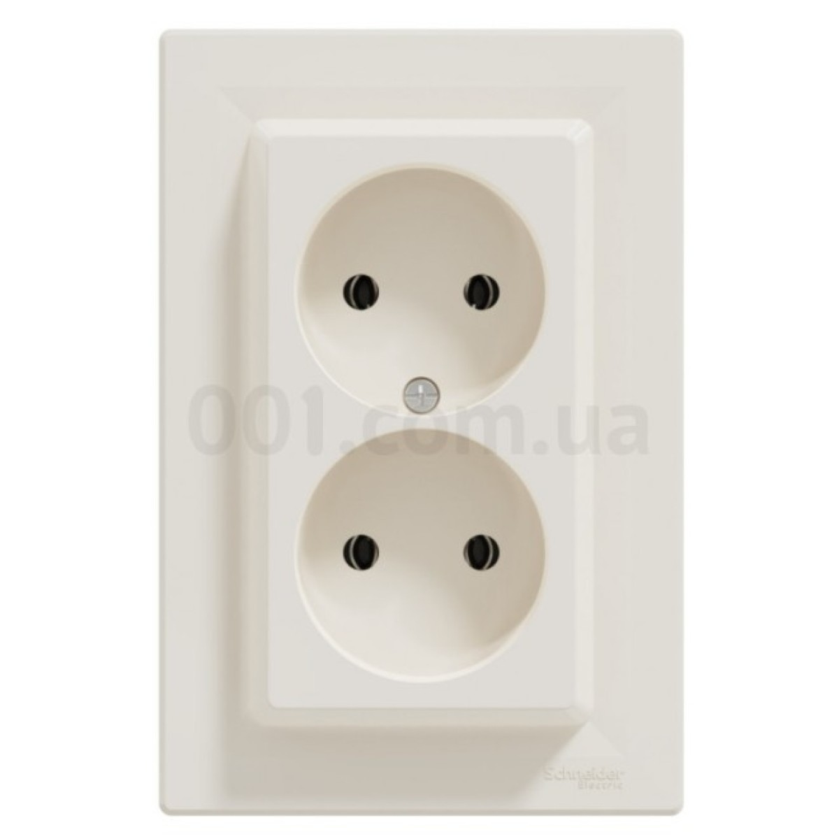 Розетка без з/к двойная Asfora кремовая, Schneider Electric 98_98.jpg - фото 5