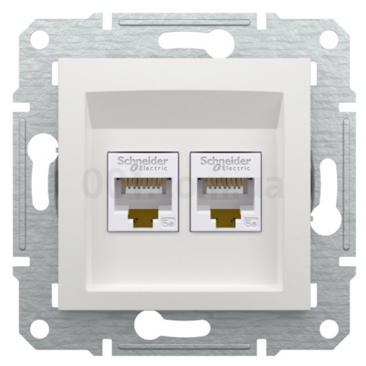 Розетка компьютерная (RJ45) кат.5e UTP двойная Asfora белая БЕЗ РАМКИ, Schneider Electric 98_98.jpg - фото 3