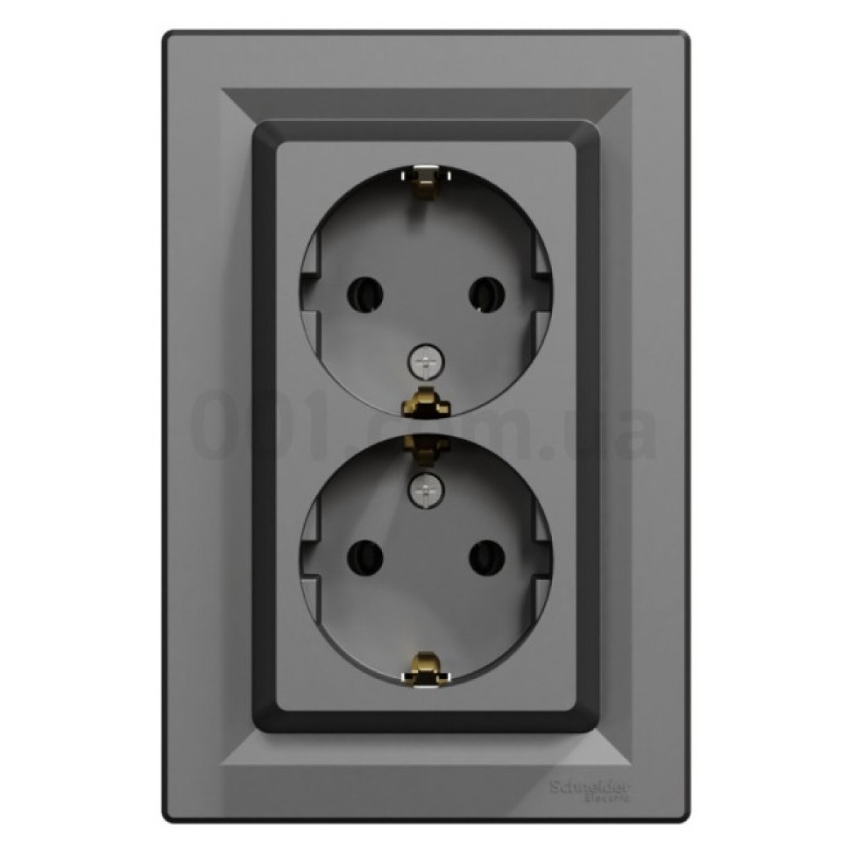 Розетка с з/к двойная Asfora антрацит, Schneider Electric 98_98.jpg - фото 4