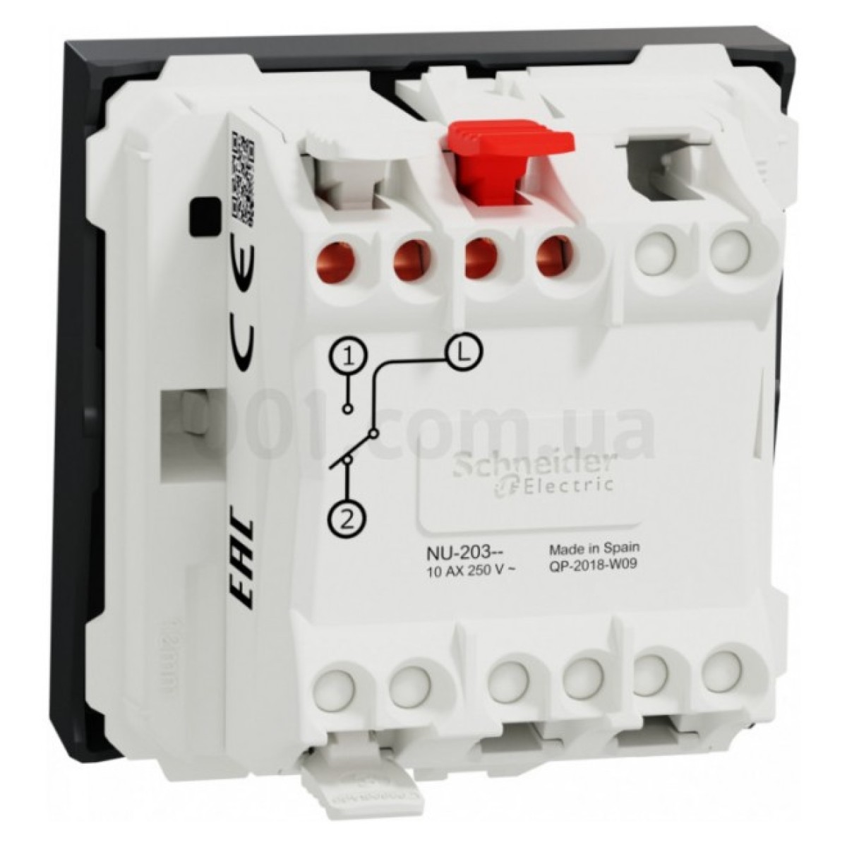 Переключатель 1-клавишный (2 модуля) 10А Unica New антрацит, Schneider Electric 98_98.jpg - фото 3