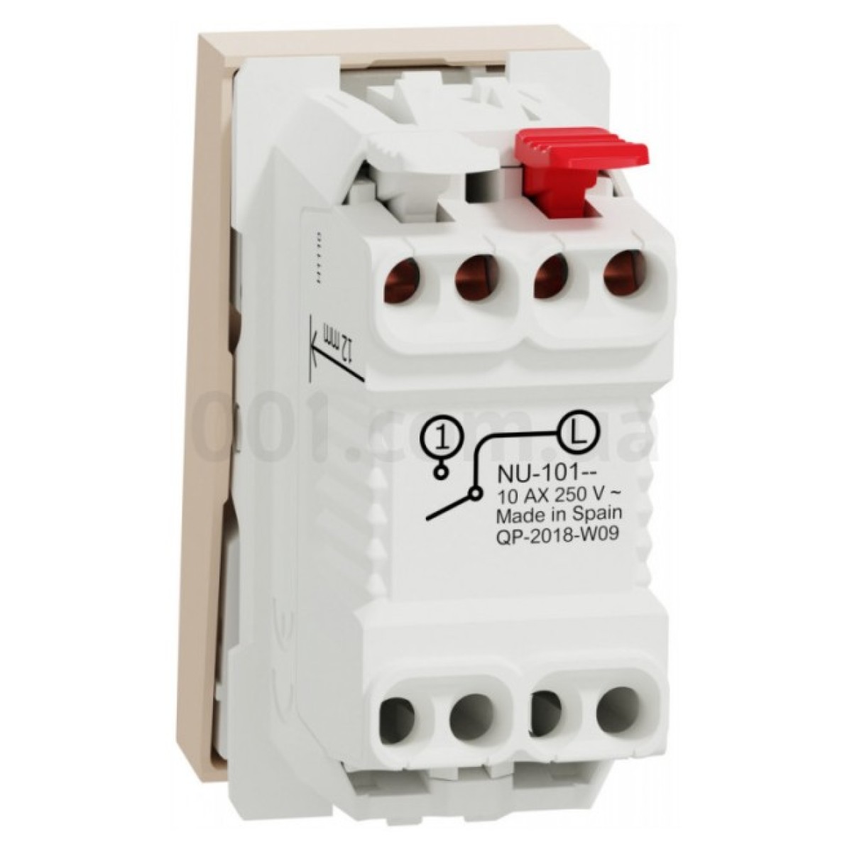 Выключатель 1-клавишный (1 модуль) 10А Unica New бежевый, Schneider Electric 98_98.jpg - фото 4
