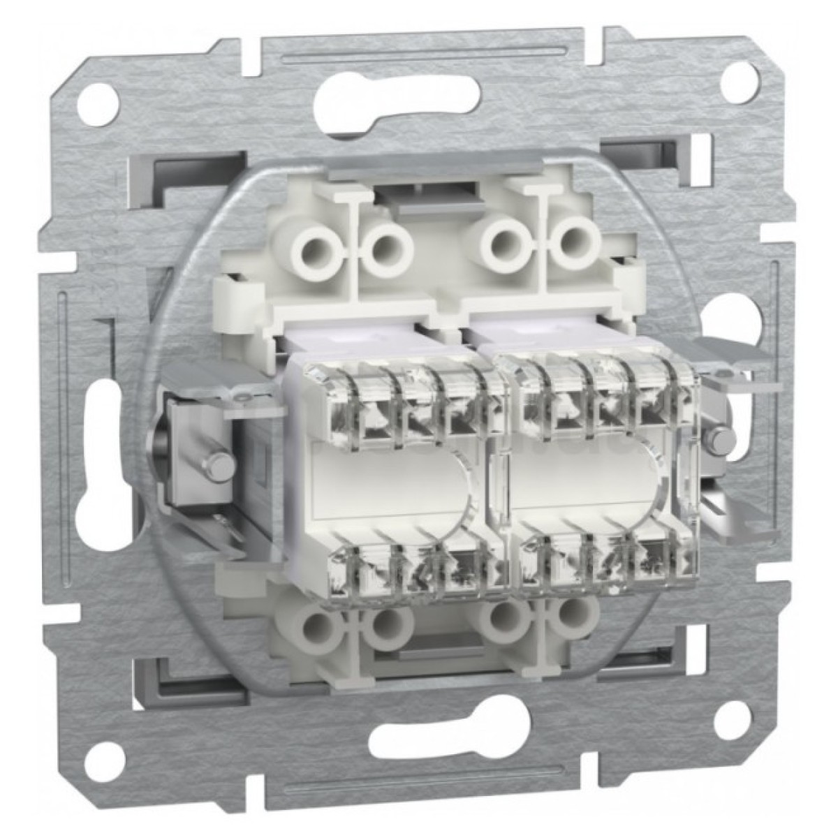 Розетка компьютерная (RJ45) кат.5e UTP двойная Asfora алюминий, Schneider Electric 98_98.jpg - фото 4
