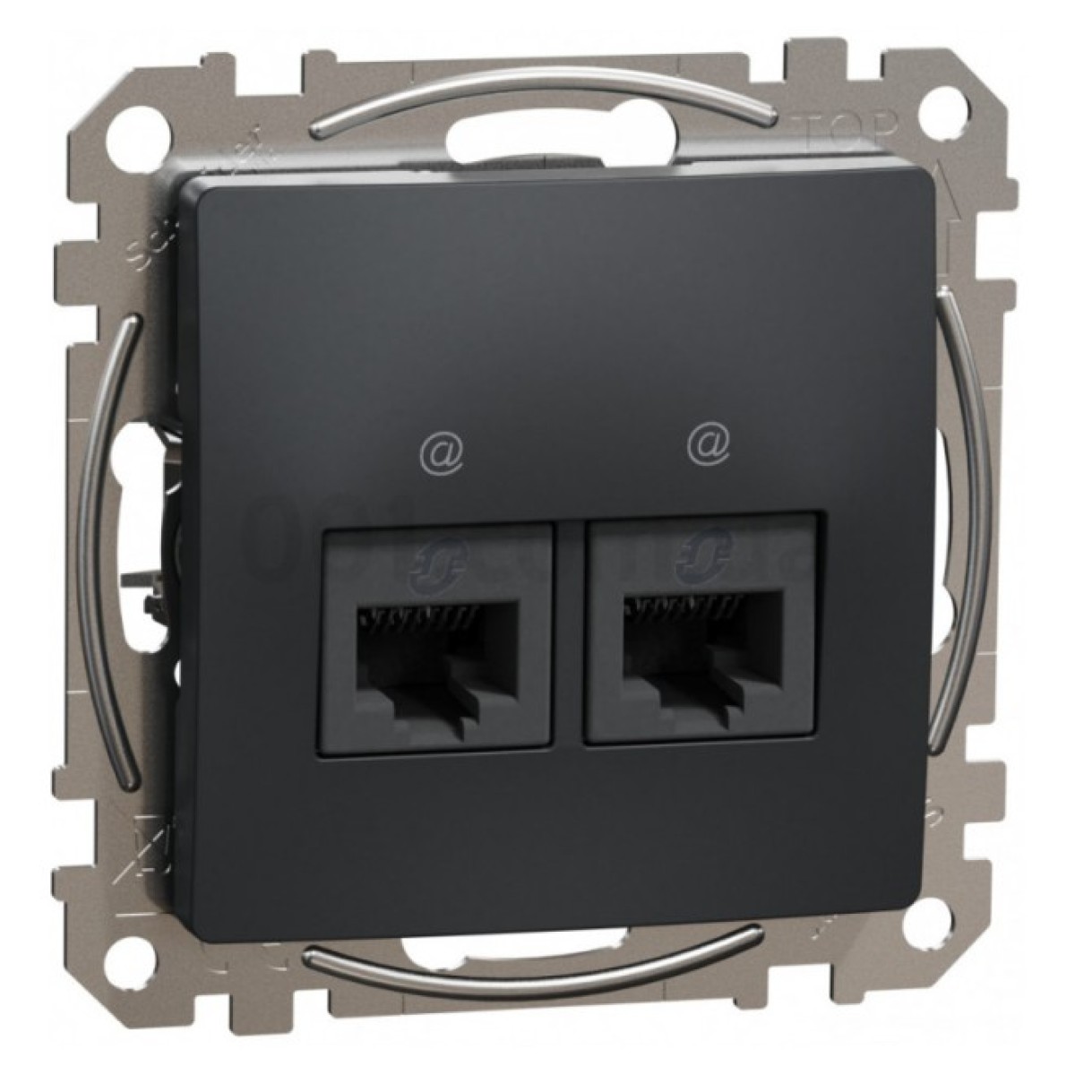 Розетка компьютерная двойная RJ45 кат.5е UTP Sedna Design черная, Schneider Electric 256_256.jpg
