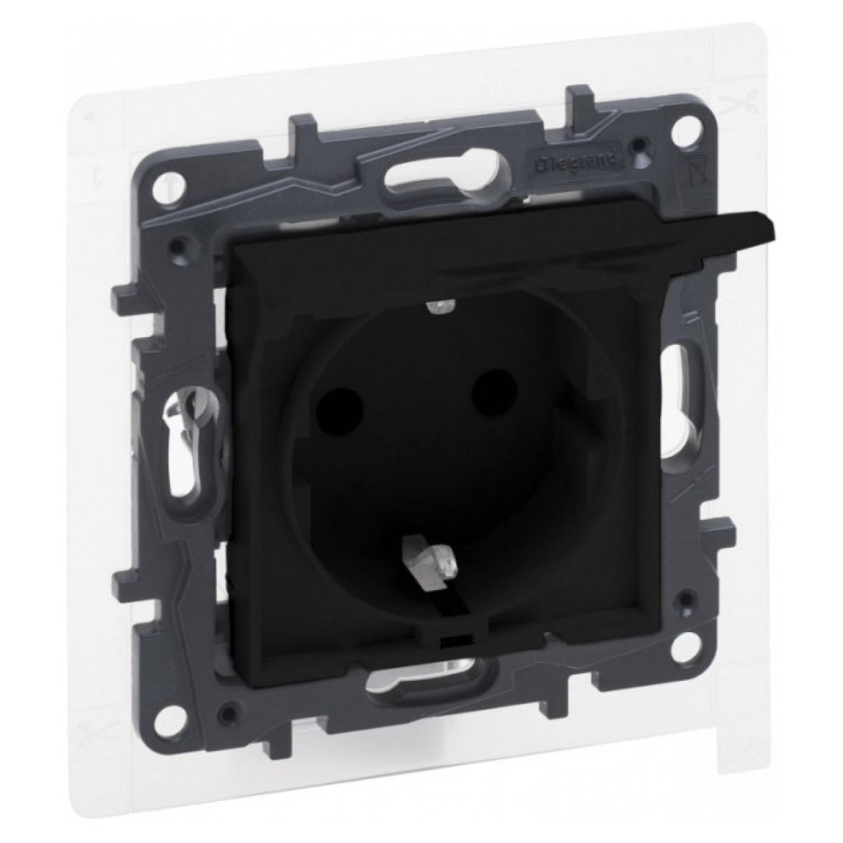 Розетка з кришкою і з/к IP44 16А автоматичні клеми Niloe Step чорна, Legrand 256_256.jpg
