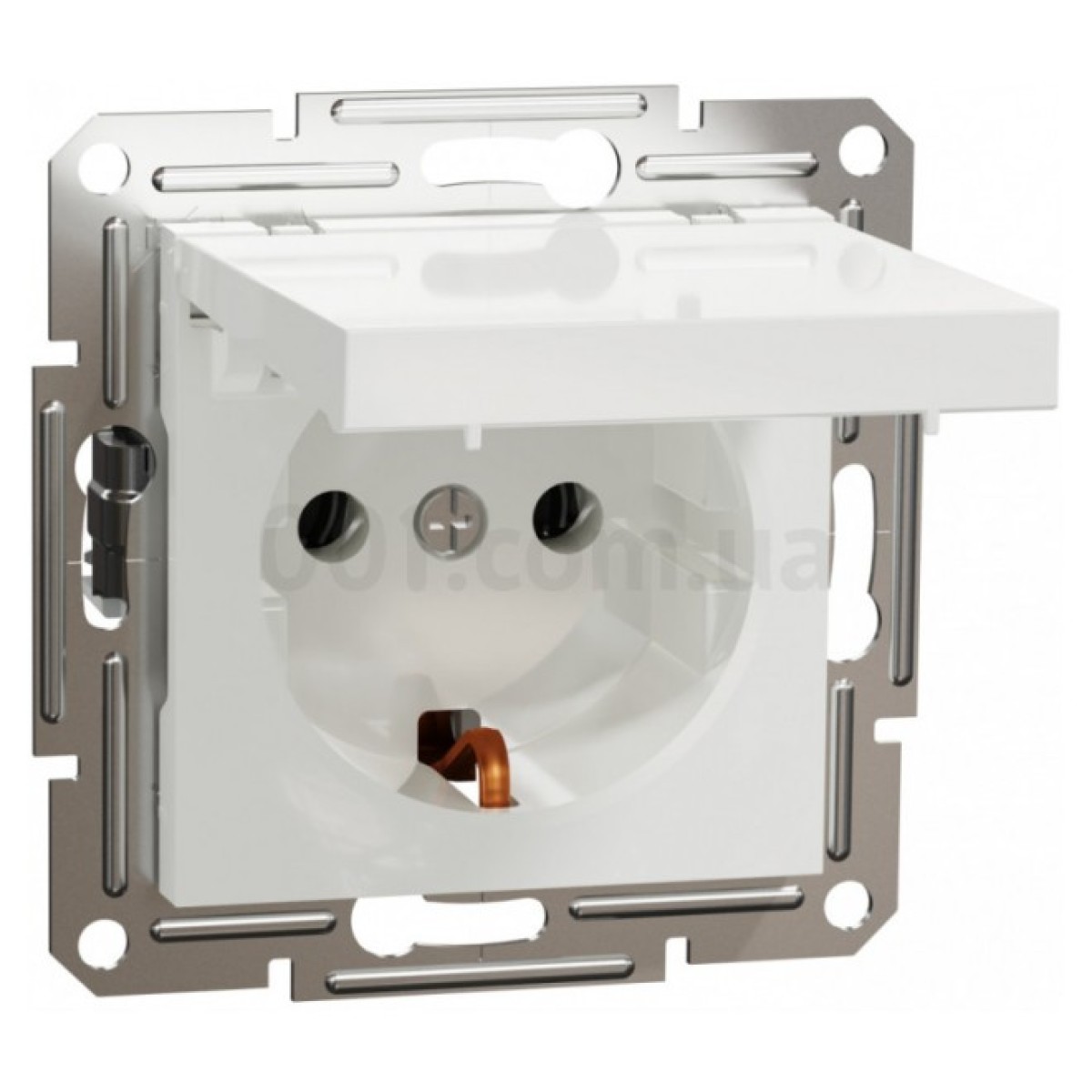 Розетка с з/к и крышкой Asfora белая БЕЗ РАМКИ, Schneider Electric 256_256.jpg