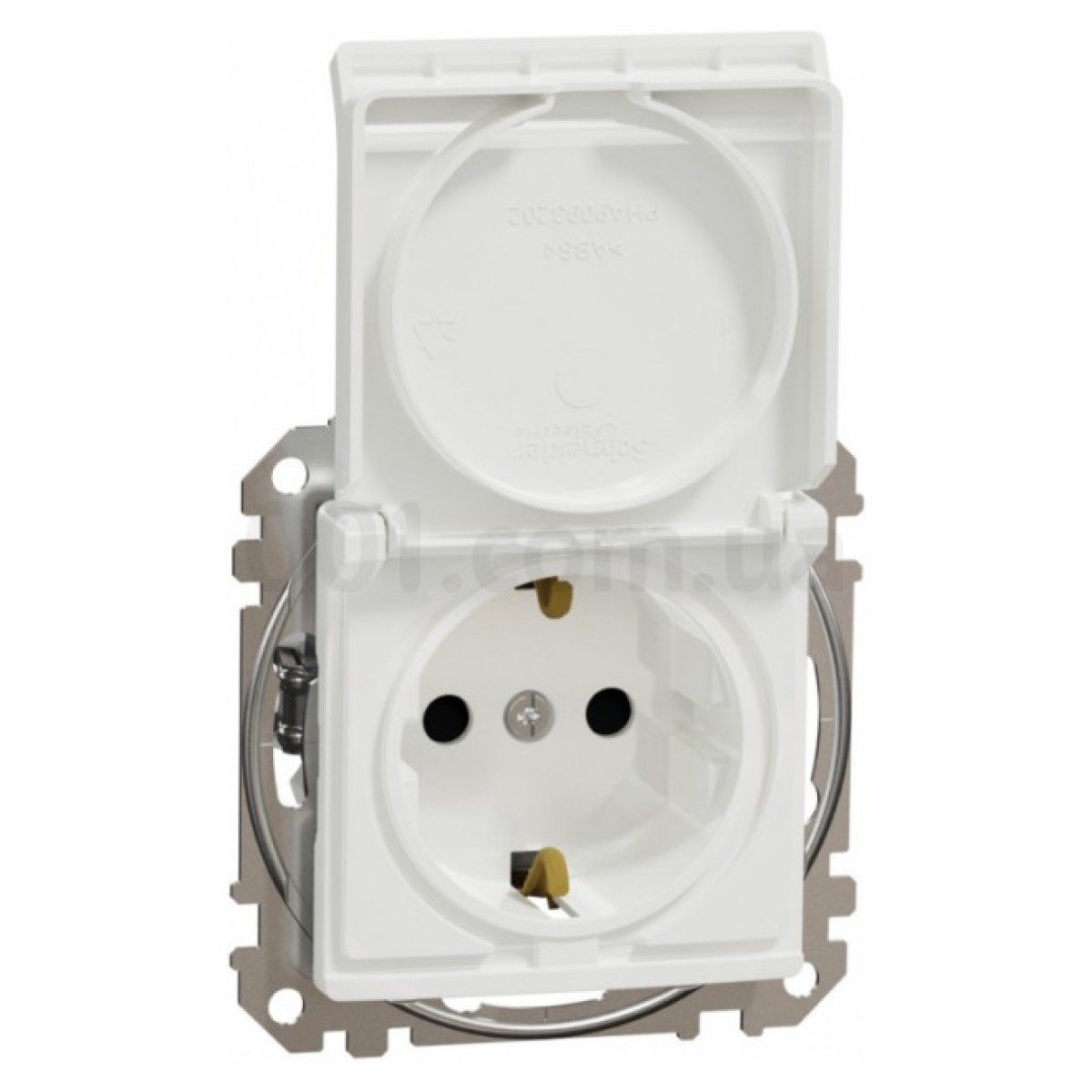 Розетка с з/к, шторками и крышкой Sedna Design белая, Schneider Electric 256_256.jpg