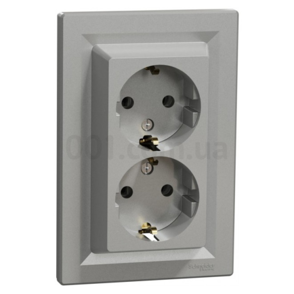 Розетка с з/к двойная Asfora алюминий, Schneider Electric 256_256.jpg