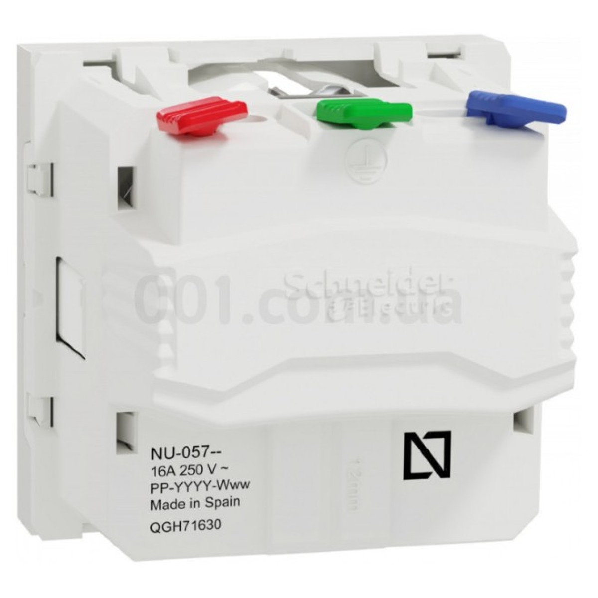 Розетка с з/к и шторками 16А (быстрозажимные клеммы) Unica New белая, Schneider Electric 98_98.jpg - фото 5