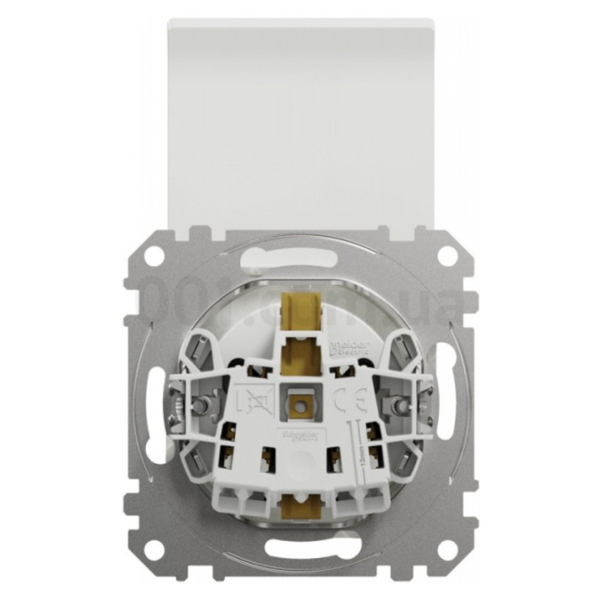 Розетка с з/к, шторками и крышкой Sedna Design белая, Schneider Electric 98_98.jpg - фото 4