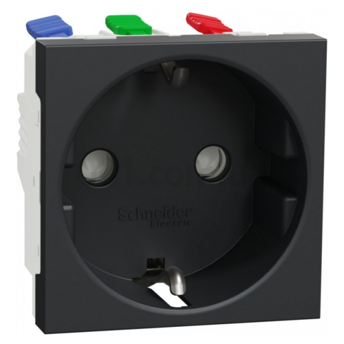 Розетка с з/к и шторками 16А (быстрозажимные клеммы) Unica New антрацит, Schneider Electric 256_256.jpg