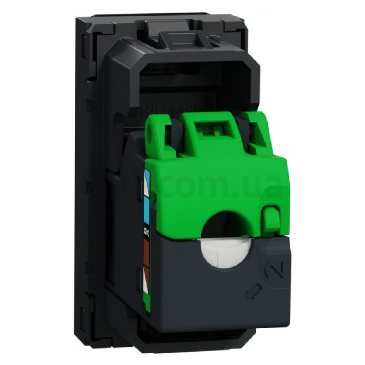 Розетка компьютерная RJ45 кат.6 STP (1 модуль) Unica New антрацит, Schneider Electric 98_98.jpg - фото 6