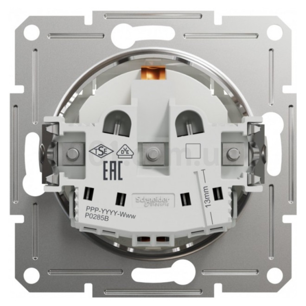 Розетка с з/к и крышкой Asfora белая БЕЗ РАМКИ, Schneider Electric 98_98.jpg - фото 4