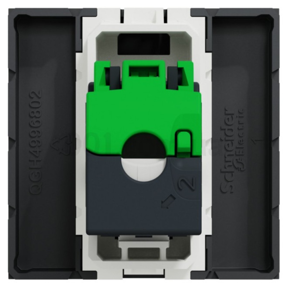 Розетка компьютерная RJ45 кат.5 UTP (2 модуля) Unica New антрацит, Schneider Electric 98_98.jpg - фото 7