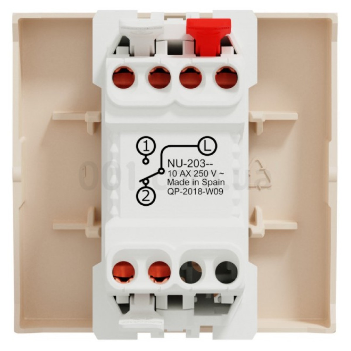 Переключатель 1-клавишный (2 модуля) 10А Unica New бежевый, Schneider Electric 98_98.jpg - фото 5