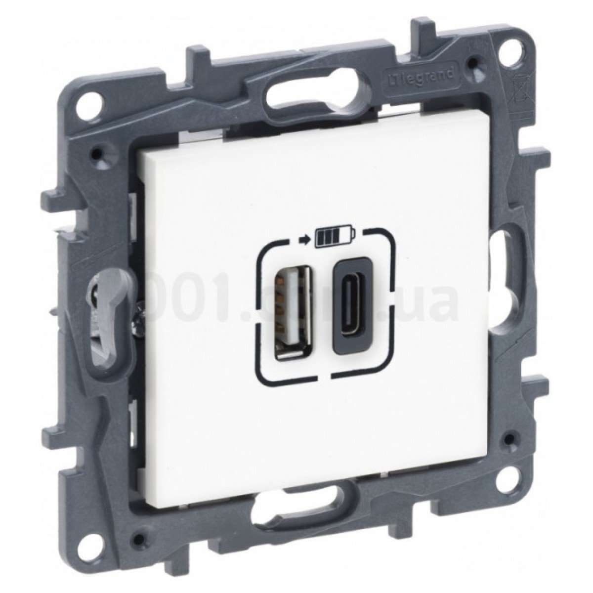 Розетка USB Тип А+C 12Вт+15Вт 5В Niloe Step біла, Legrand 256_256.jpg