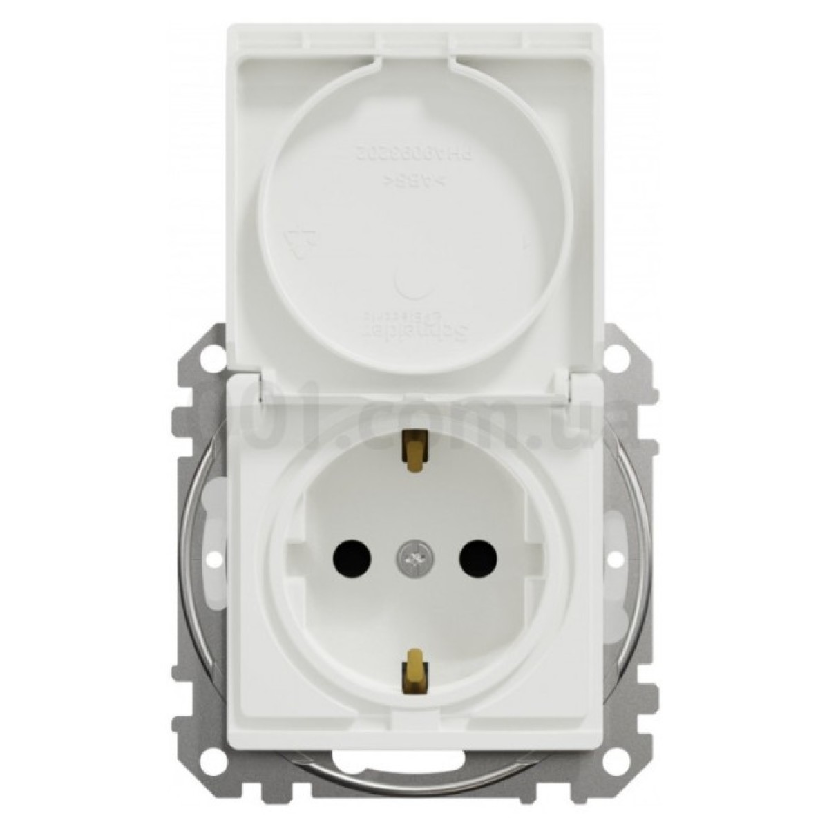 Розетка с з/к, шторками и крышкой IP44 Sedna Design белая, Schneider Electric 98_98.jpg - фото 5