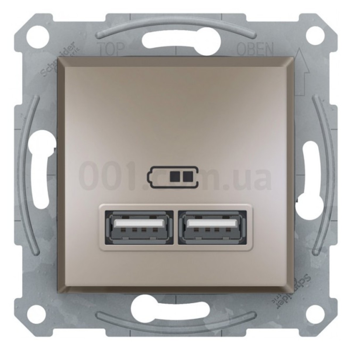 Розетка USB тип A+A 2,1A Asfora бронза, Schneider Electric 256_256.jpg