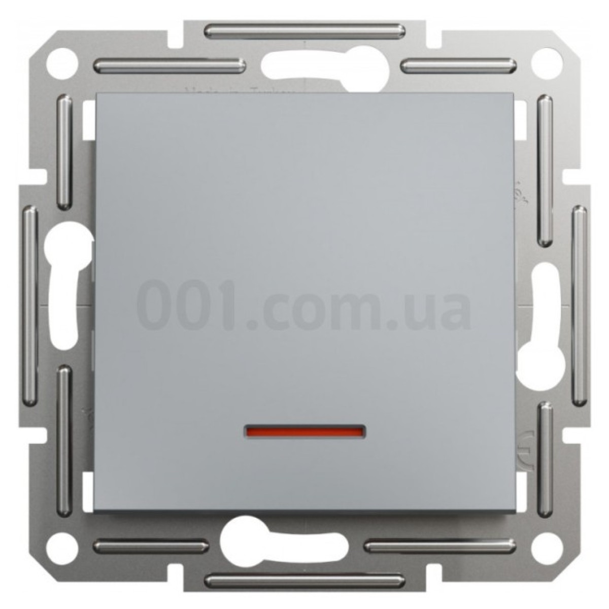 Выключатель одноклавишный с подсветкой (самозажимные клеммы) Asfora сталь, Schneider Electric 98_98.jpg - фото 2