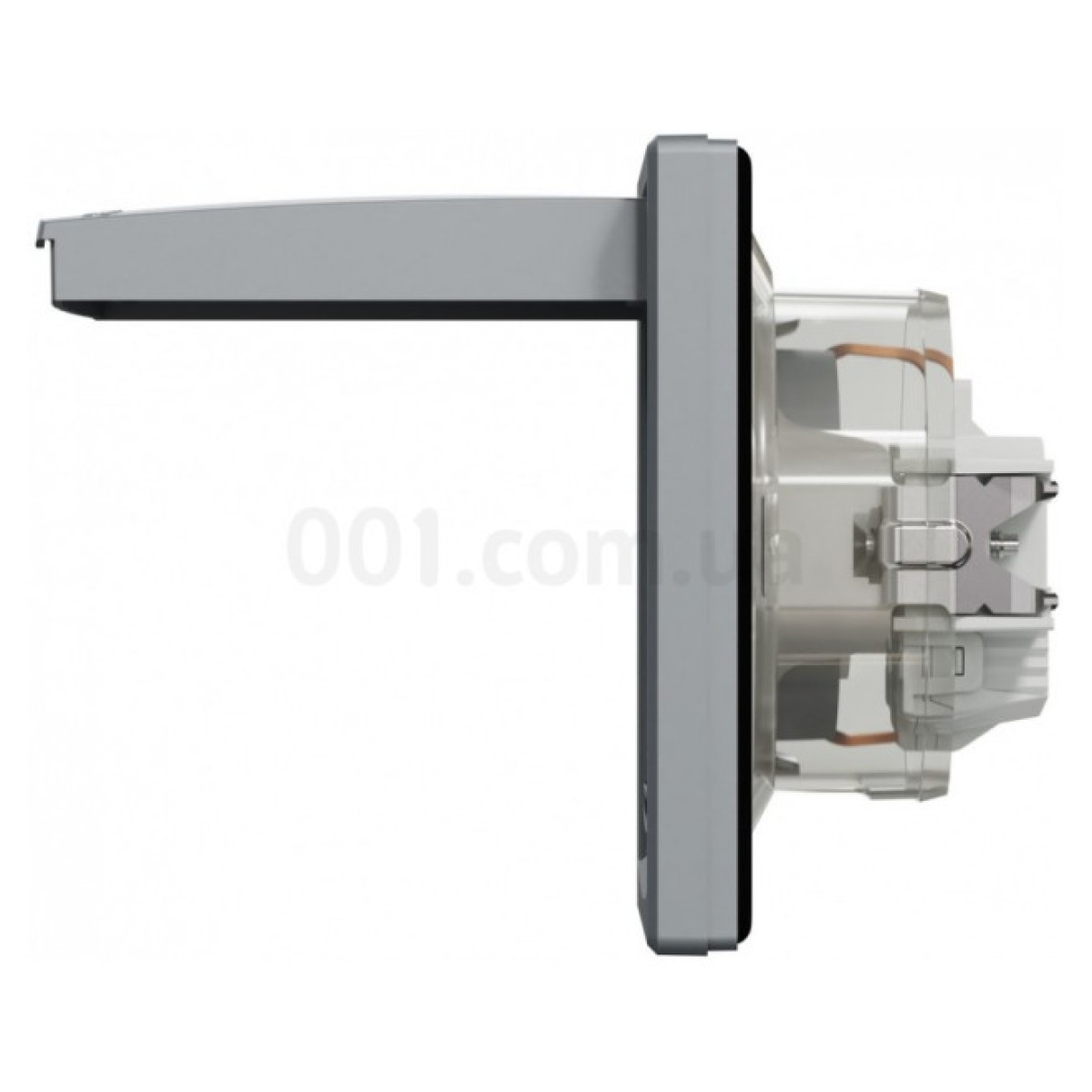 Розетка с з/к, защитными шторками и крышкой IP44 Asfora сталь, Schneider Electric 98_98.jpg - фото 2