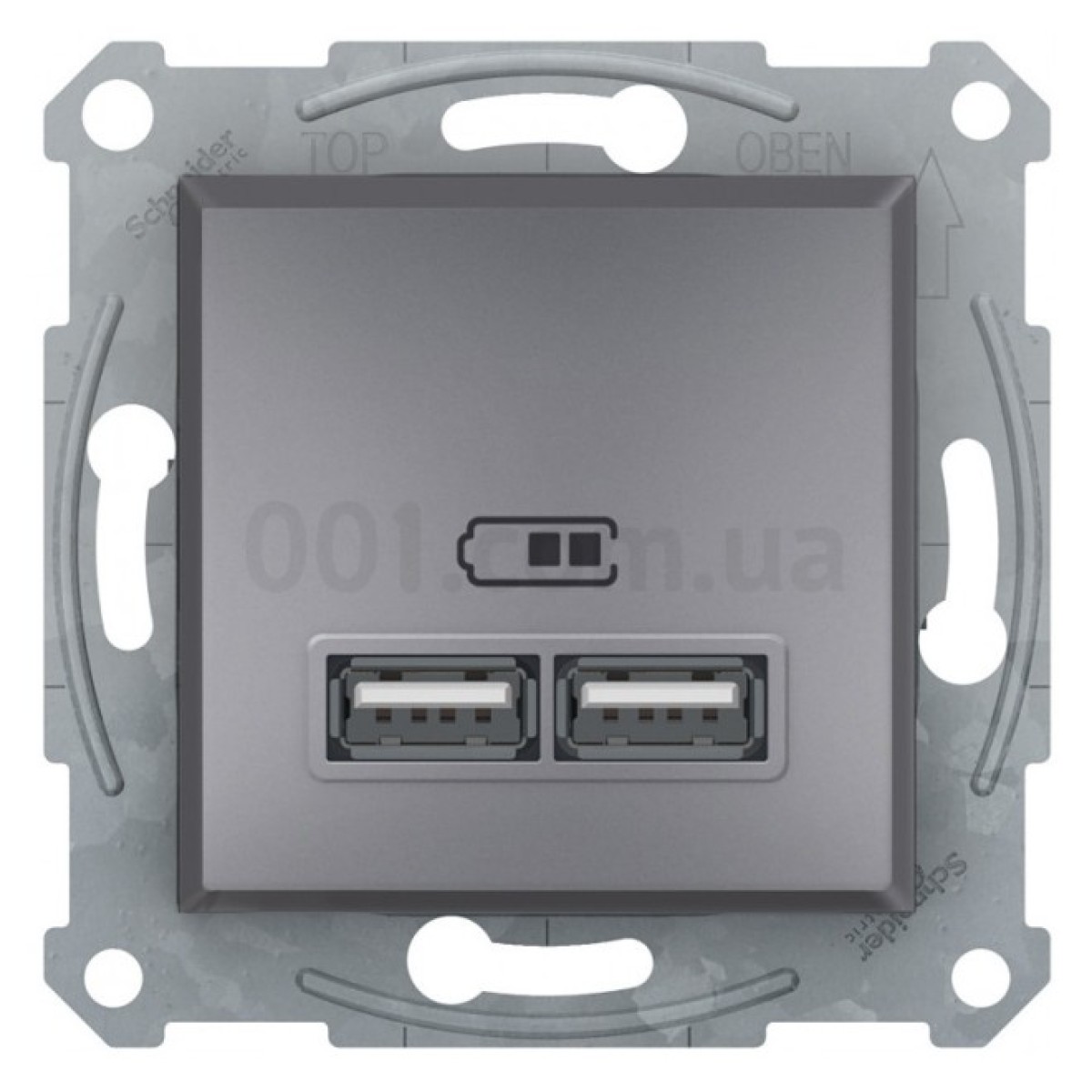 Розетка USB тип A+A 2,1A Asfora сталь, Schneider Electric 256_256.jpg
